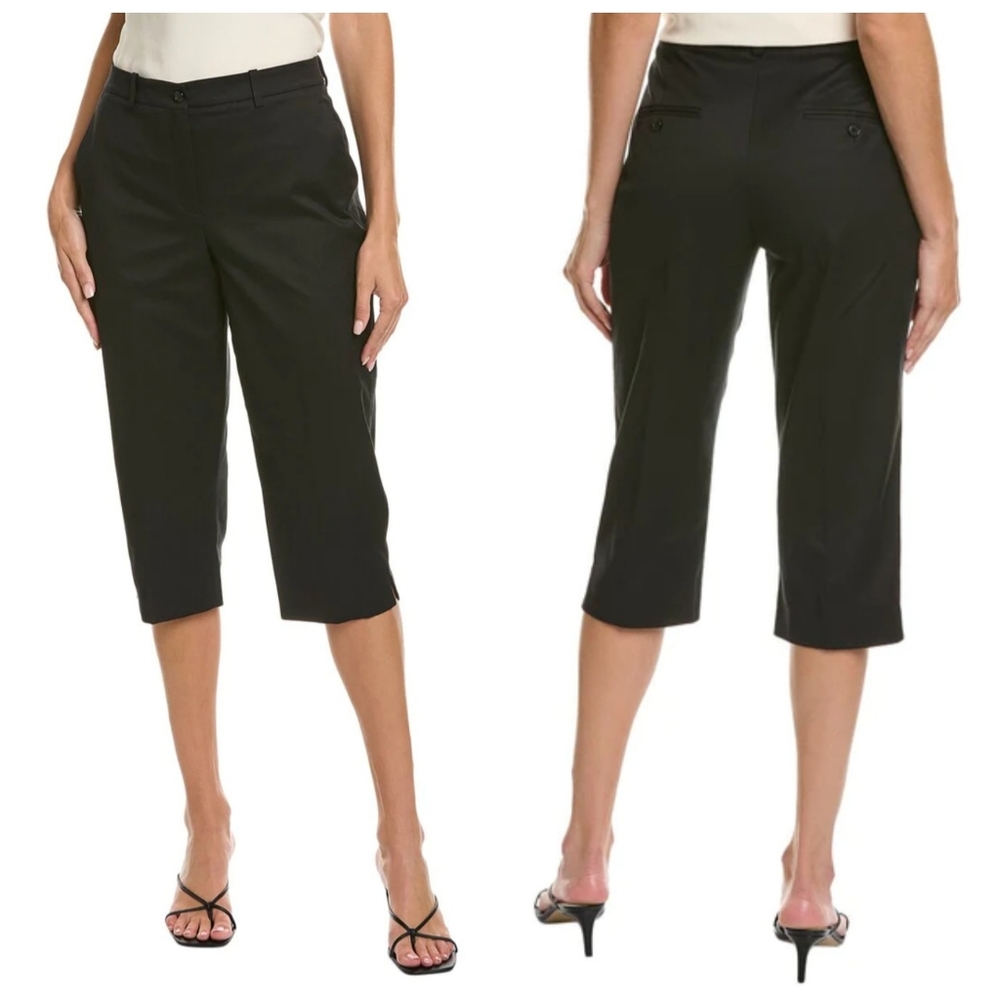 NINE WEST Straight Leg Cuffed Trouser Stretch Pants.